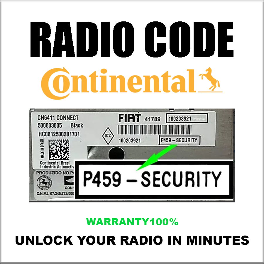 Unlock Continental Radio Code Using Serial Number