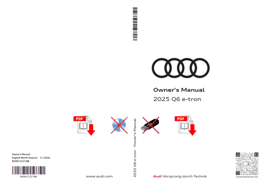 2025 Audi Q6 e-tron Owner's Manual User Guide