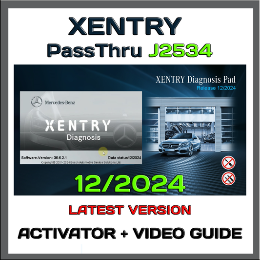 Xentry Passthru J2534 Mercedes XPT 06.2024 Dernière version Installation illimitée sur les ordinateurs