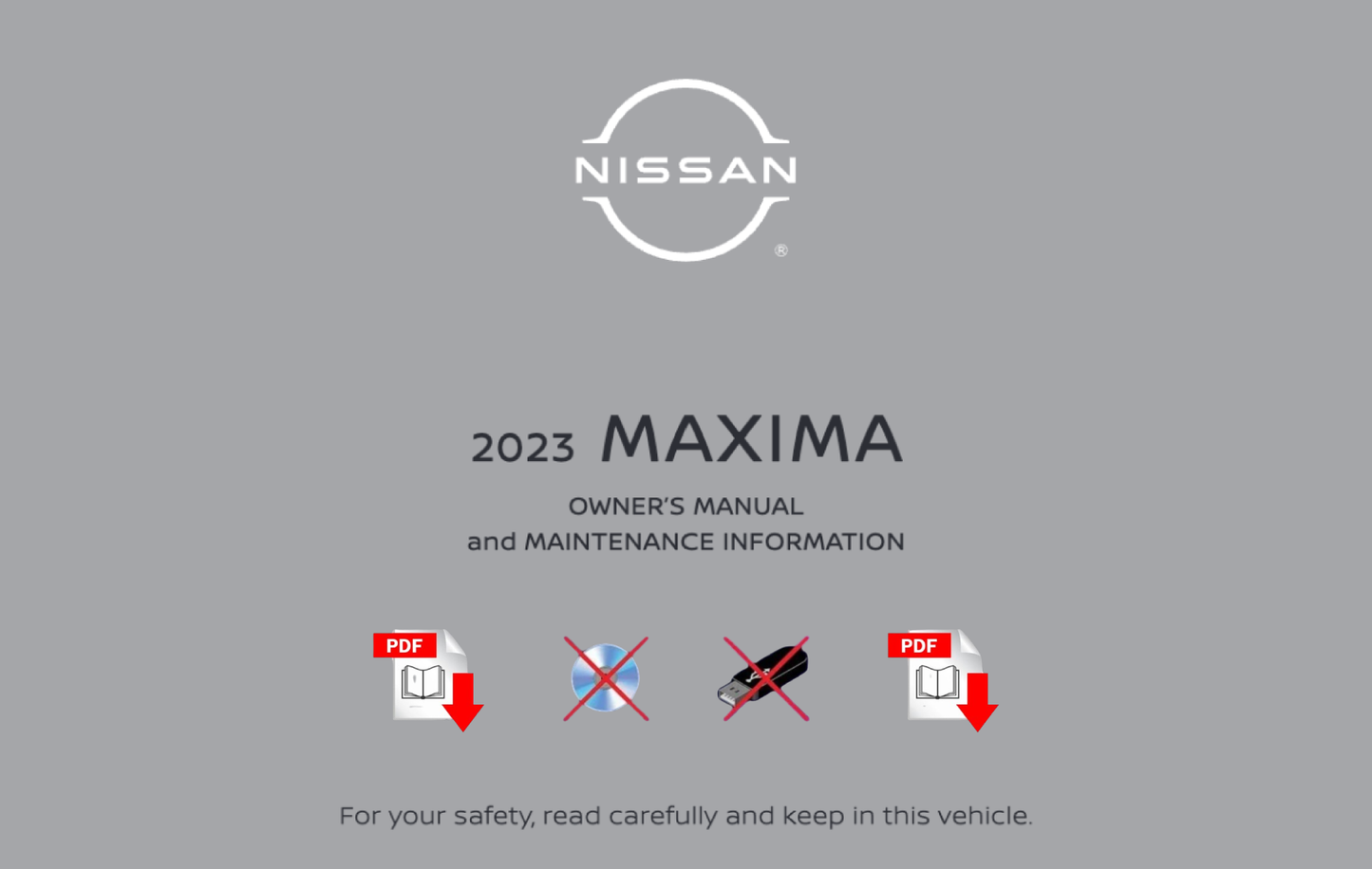 2023 Nissan Maxima Owner's Manual User Guide