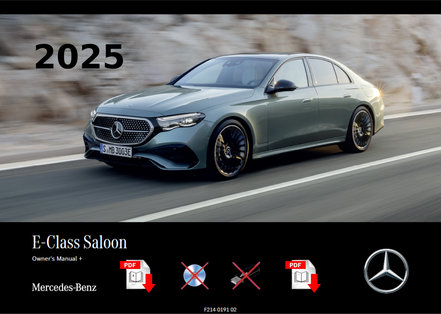 2025 Mercedes E-Class Saloon Owner's Manual User Guide