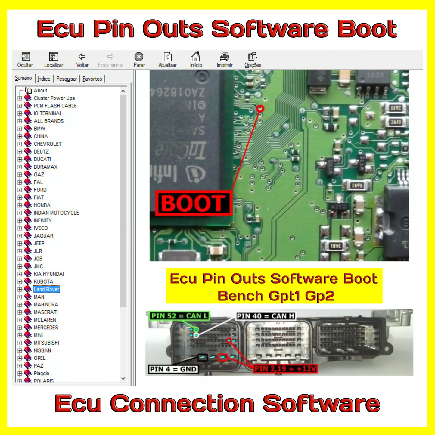 Ecu Pin Outs Software Boot Bench Gpt1 Gp2 Solution For Automotive Repair Professionals
