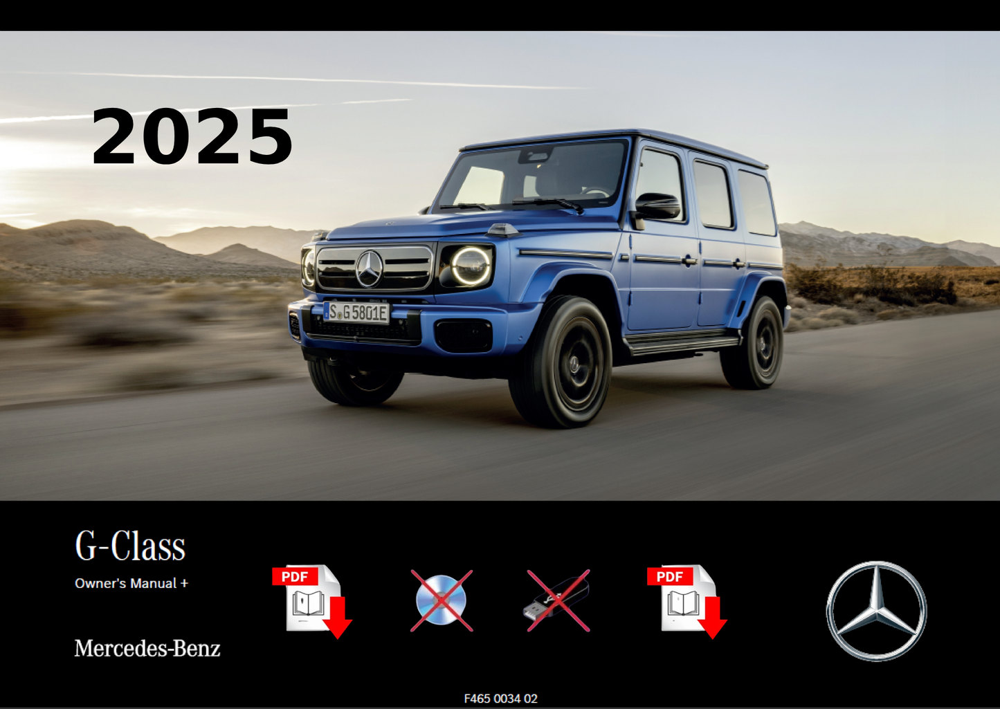 2025 Mercedes G-Class SUV Electric Owner's Manual User Guide