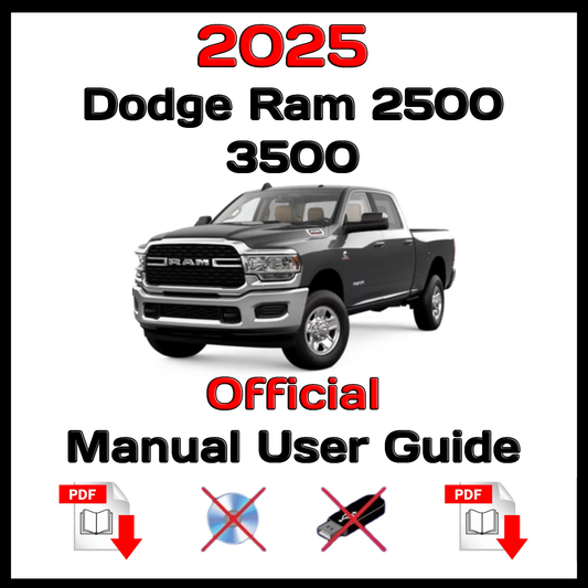 2025 Dodge Ram 2500 3500 Official Manual User Guide
