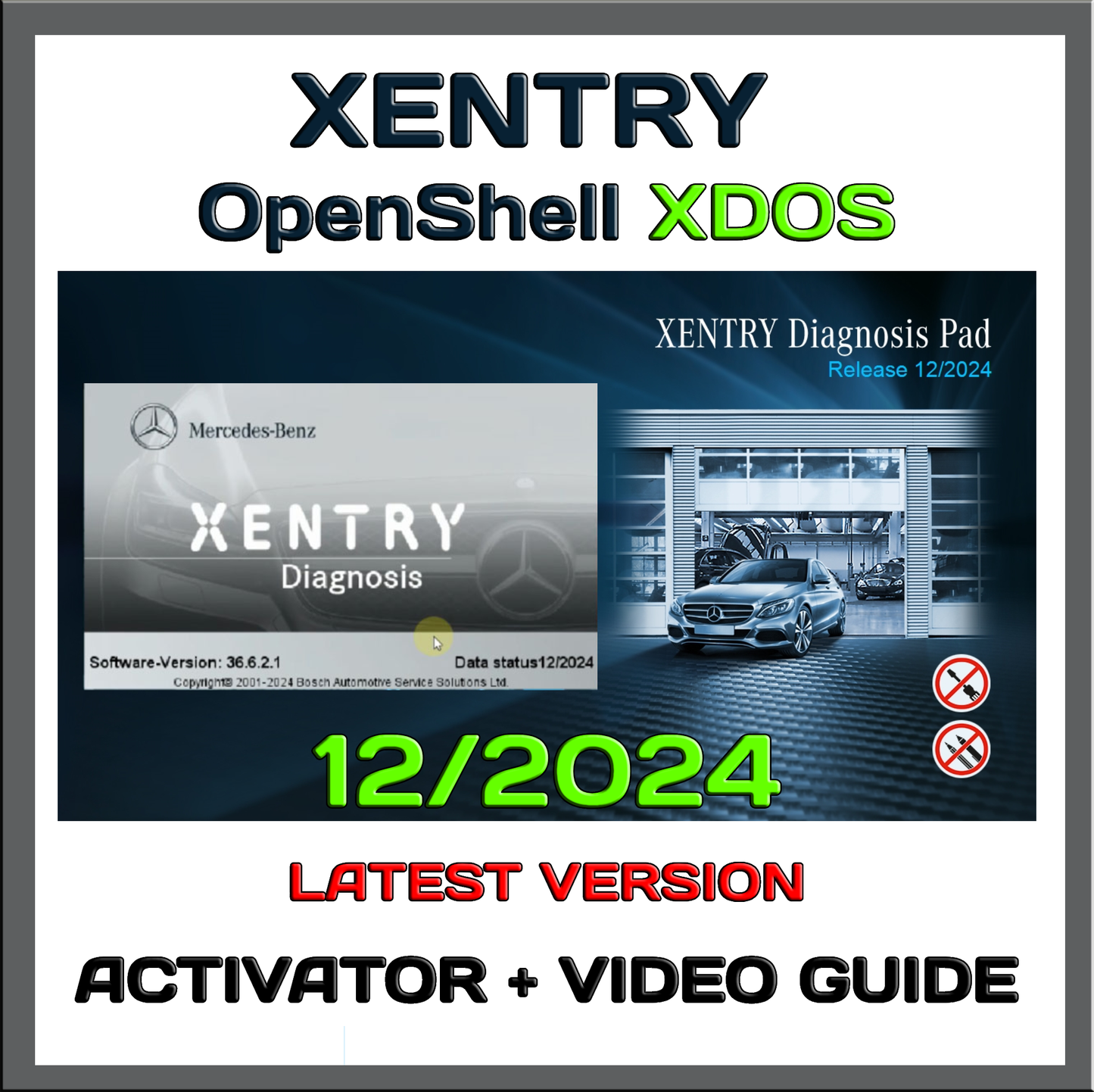 Xentry Openshell Mercedes XDOS 12.2024 Latest Version Unlimited Use On Computers