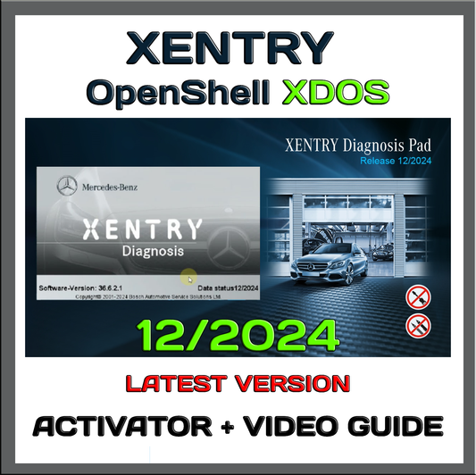 Xentry Openshell Mercedes XDOS 12.2024 Latest Version Unlimited Use On Computers