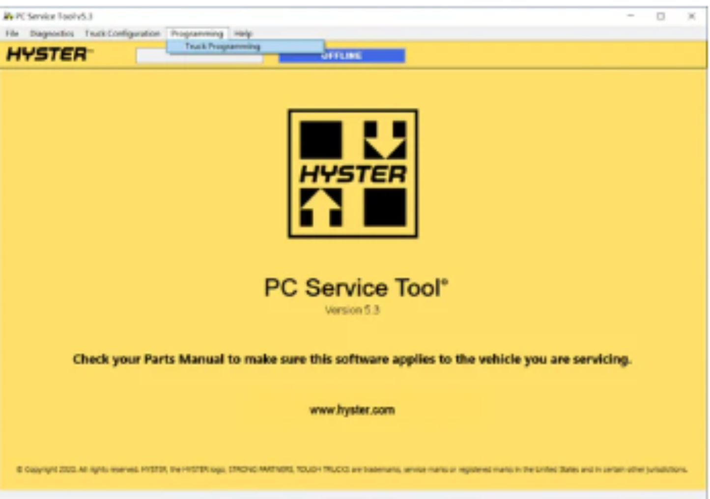Hyster & Yale Pc Service Tool V 5.3 2024 Truck Software For Diagnostic And Programming