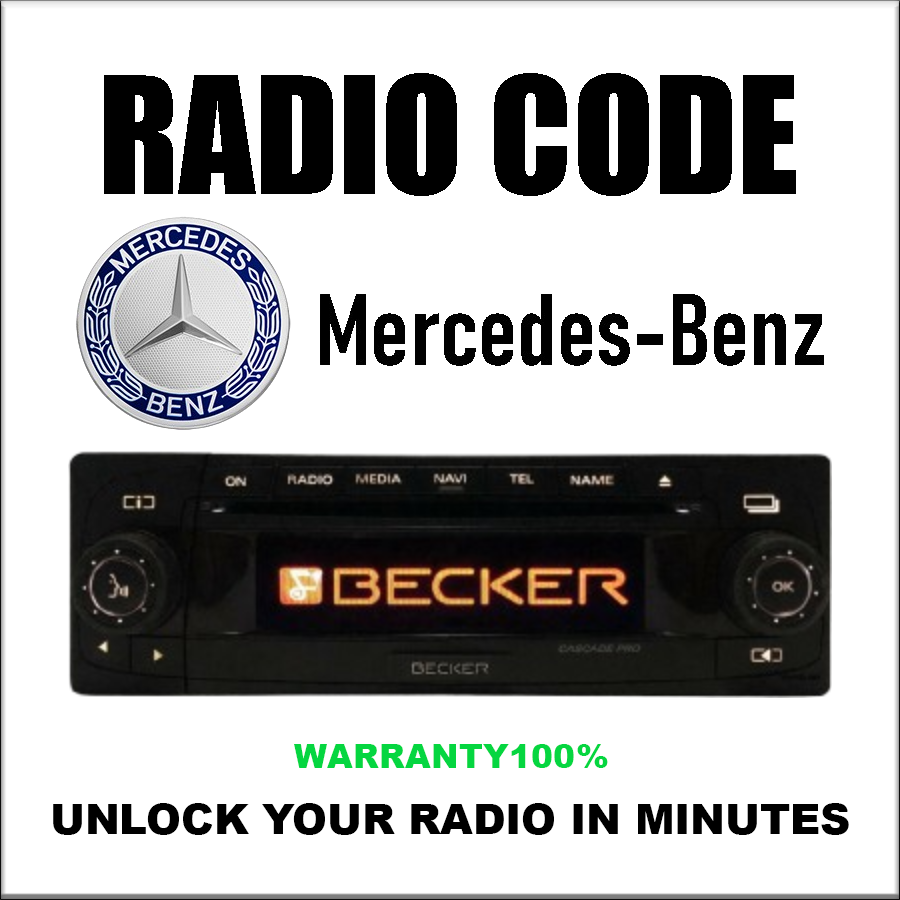Code de déverrouillage de la radio Mercedes Audio stéréo 10 CD Mf2199 Mf2910 Al2199 Al2910 Code PIN Alpine Becker