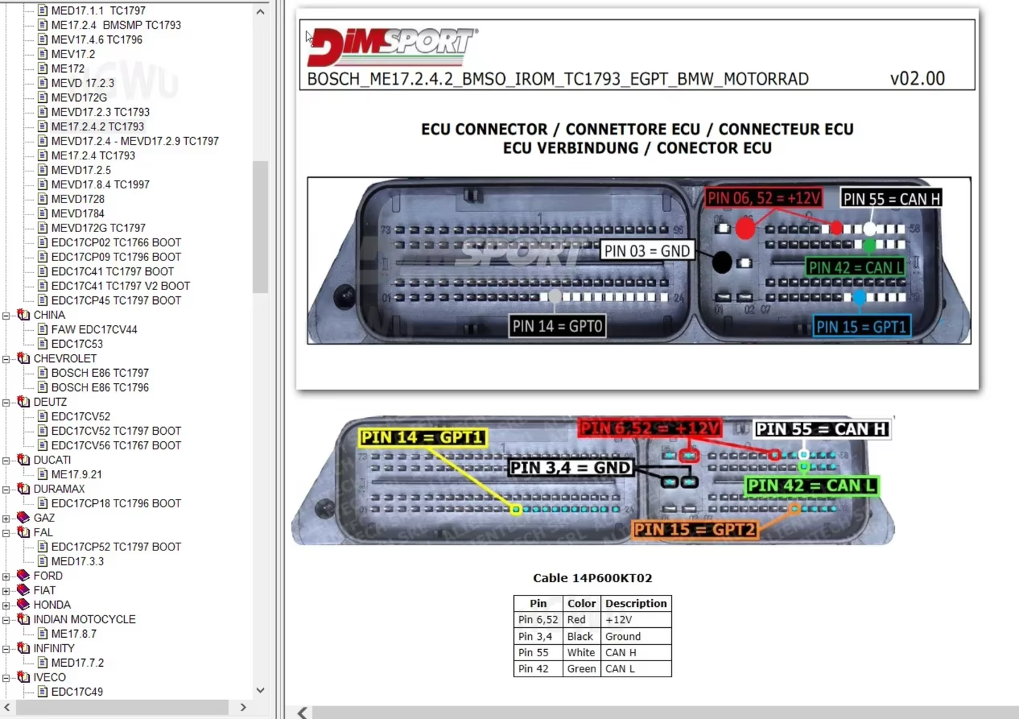 Ecu Pin Outs Software Boot Bench Gpt1 Gp2 Solution For Automotive Repair Professionals