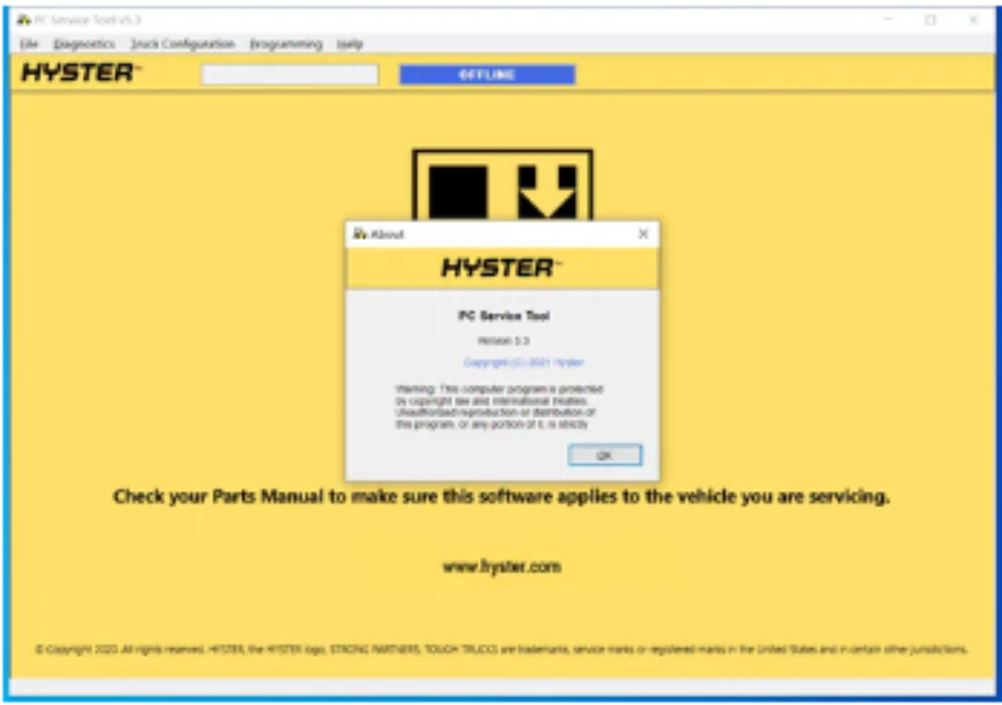 Hyster & Yale Pc Service Tool V 5.3 2024 Truck Software For Diagnostic And Programming