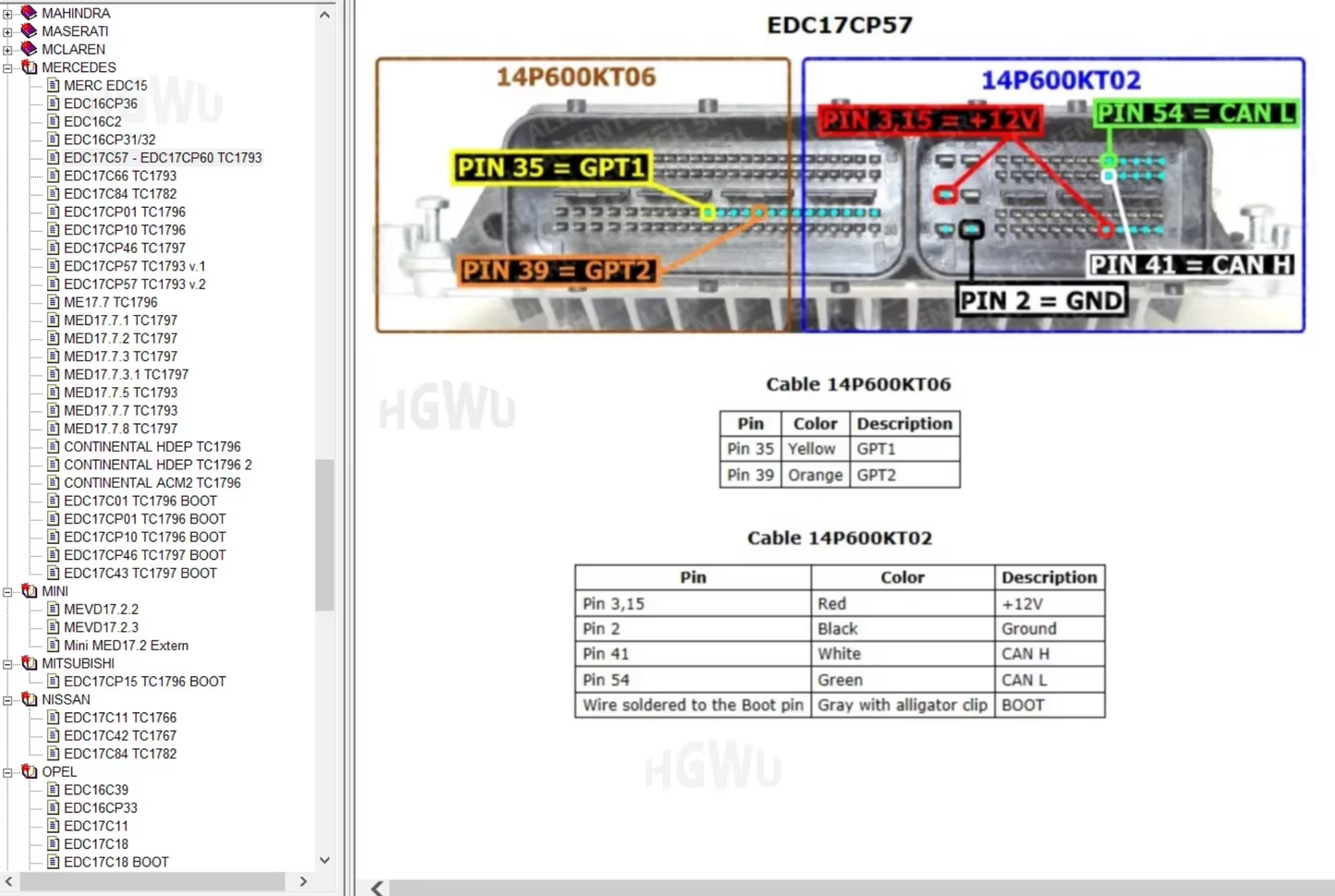 Ecu Pin Outs Software Boot Bench Gpt1 Gp2 Solution For Automotive Repair Professionals