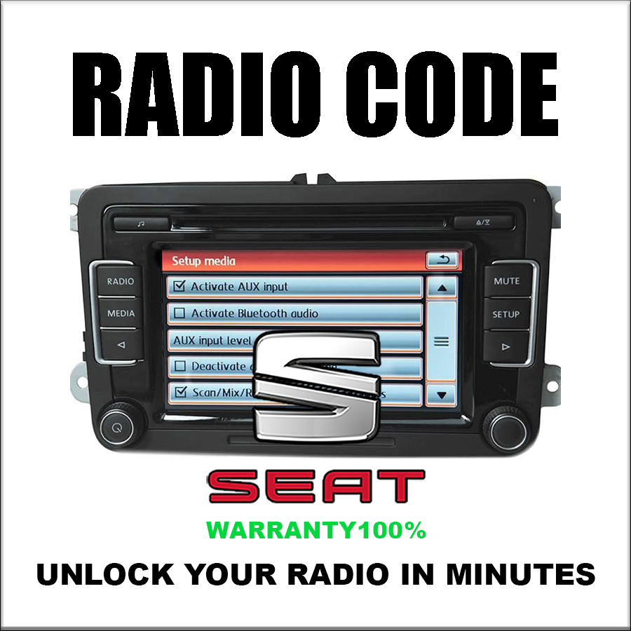 Déverrouiller les codes radio Seat Stereo Decoding Series Rcd 510 Codes Safe Rns315 Service rapide