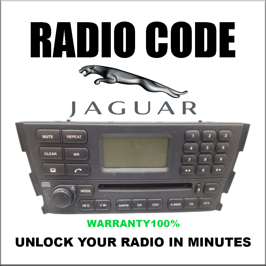 Codes radio Jaguar Déverrouillage stéréo de type voiture Alpine et Visteon Series JA et MA Code PIN Service rapide