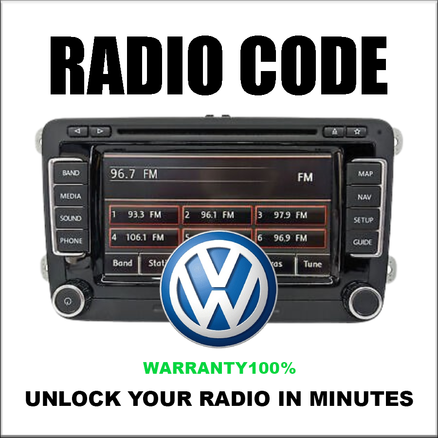 Déverrouiller les codes radio Vw Stereo Decoding Series Rns510 Codes Safe Rcd210 Service rapide