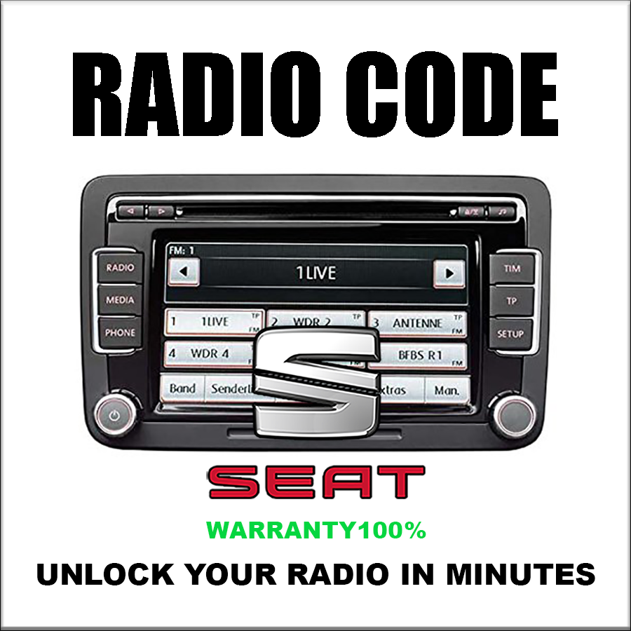 Déverrouiller les codes radio Seat Stereo Decoding Series Rcd 510 Codes Safe Rns315 Service rapide