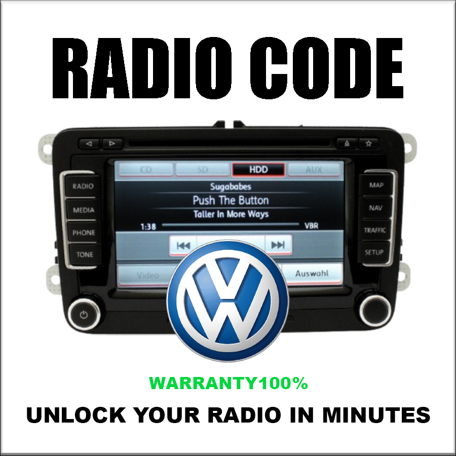 Déverrouiller les codes radio Vw Stereo Decoding Series Rns510 Codes Safe Rcd210 Service rapide