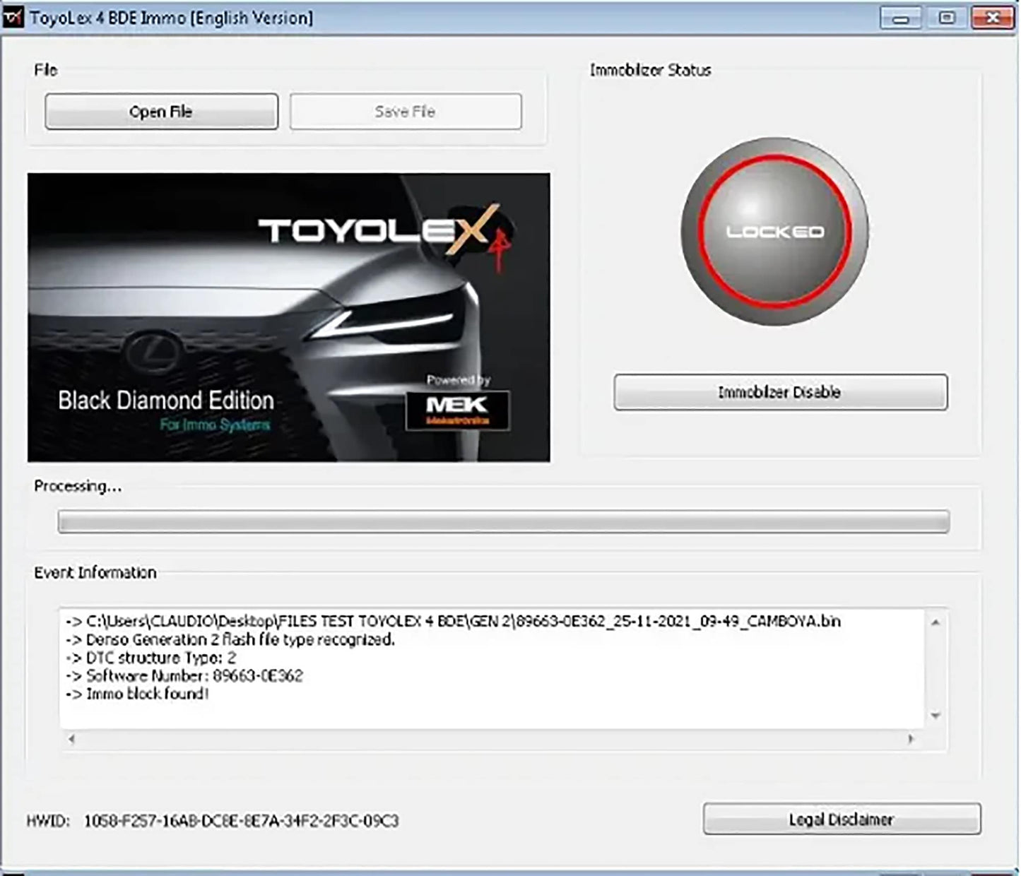 Toyolex 4 Last Software Disable & Enable Immobilizer Systems For Toyota Lexus Install On Multiple Computers