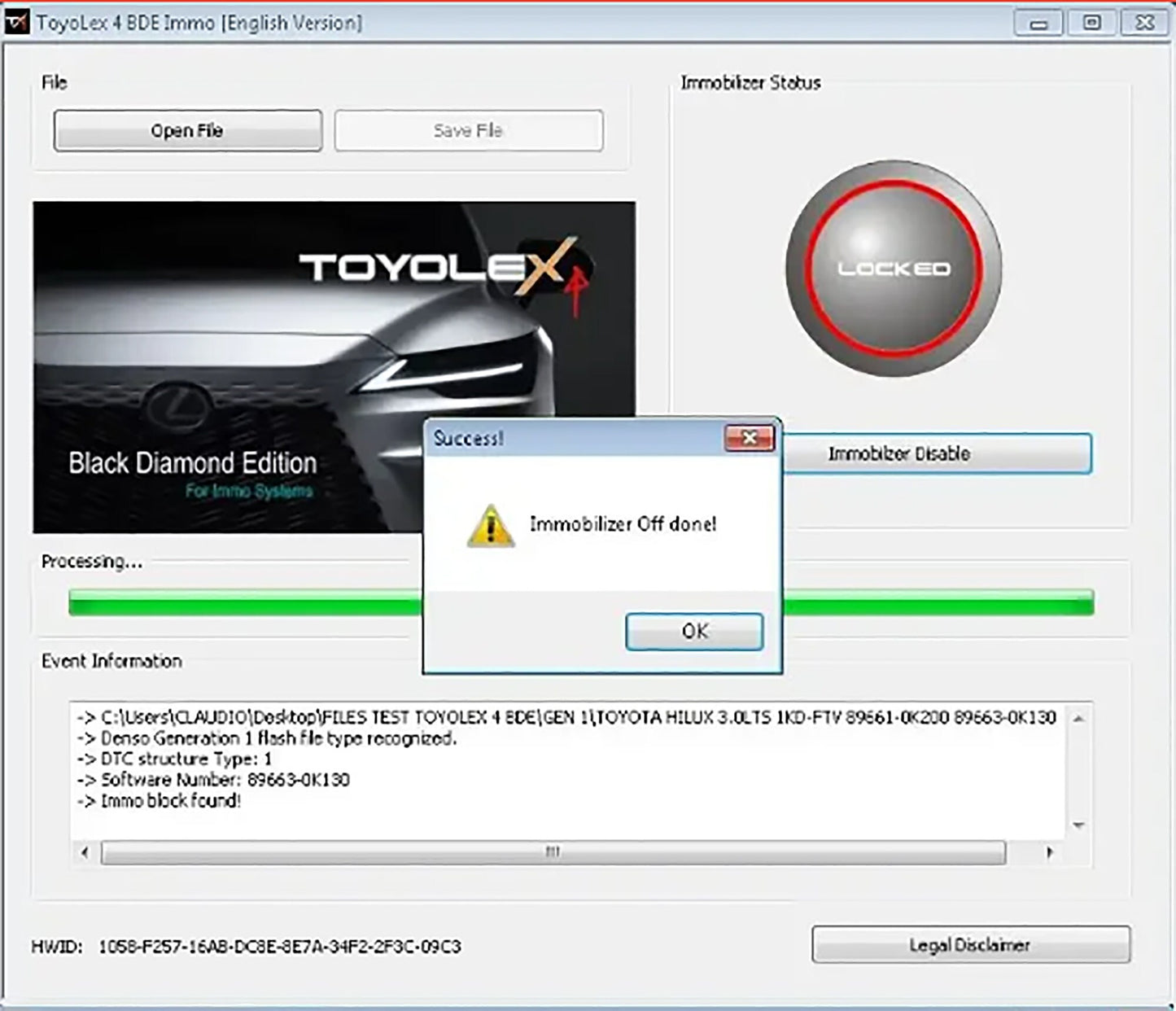 Toyolex 4 Last Software Disable & Enable Immobilizer Systems For Toyota Lexus Install On Multiple Computers