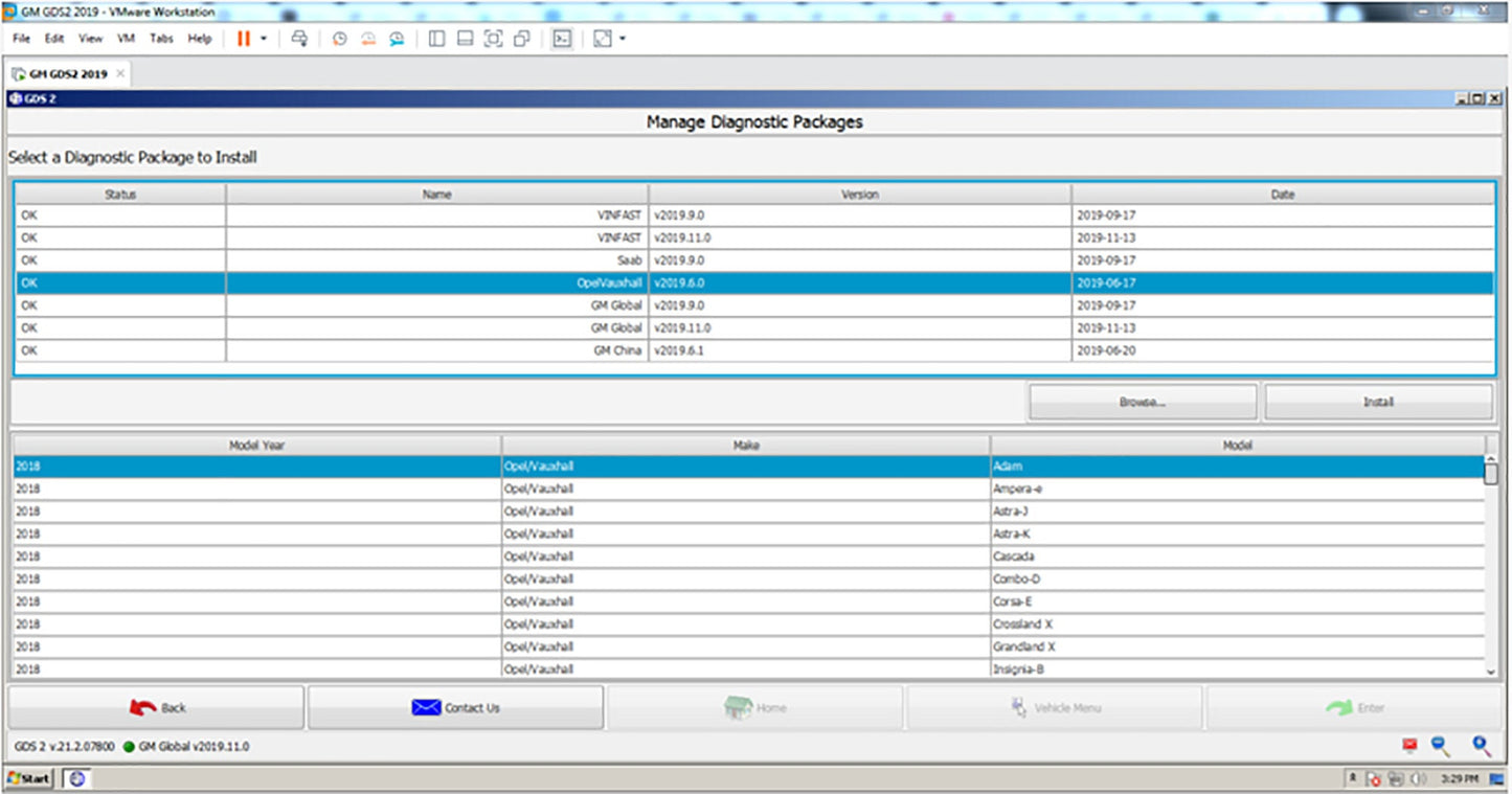 GM GDS2 Tech2win Version 11/2019 Diagnostic Software Run On Vmware (Virtual Machine)!