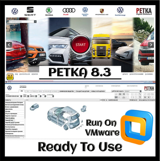 Pettka 8.3 English VMware Full Version Software For Electronic Spare Parts Catalogue Ready To Use On Multiple Computers