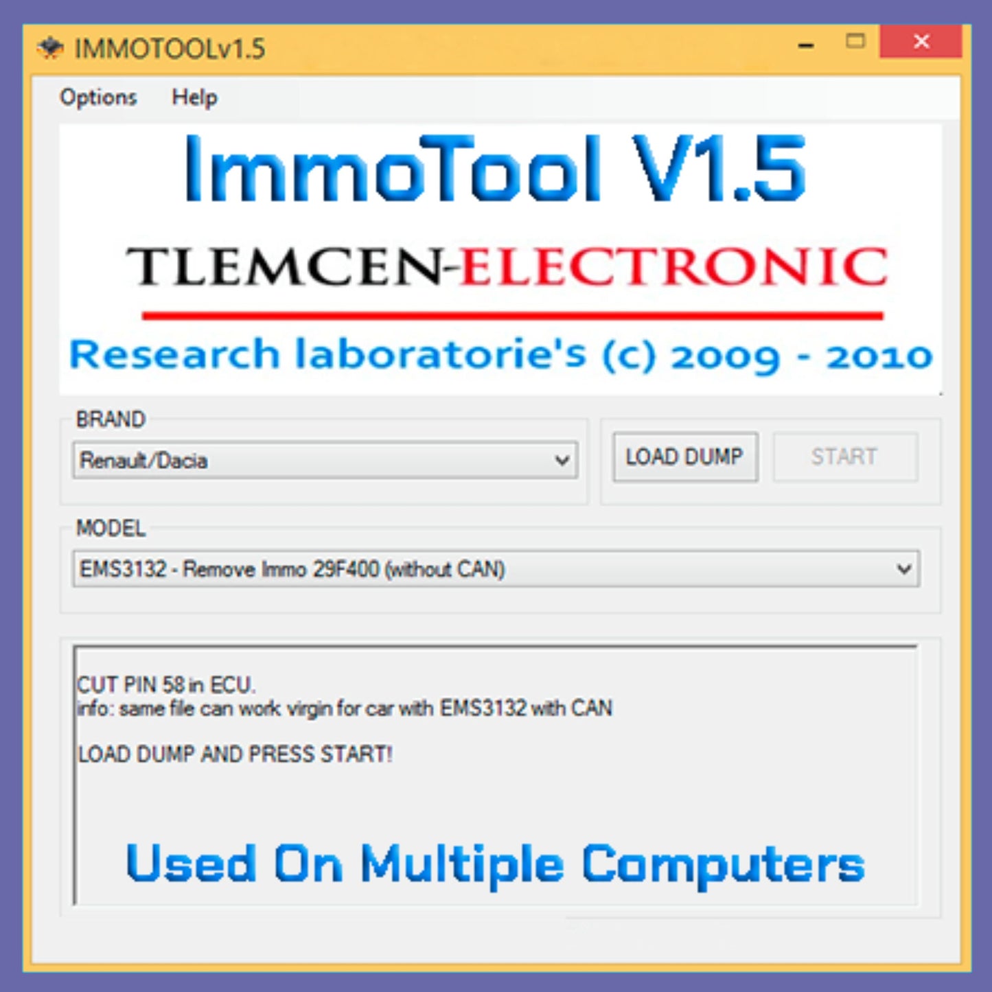 Universal Software For Repairing And Coding Immobilizer And Engine Control Units Can Be Used On Multiple Computers