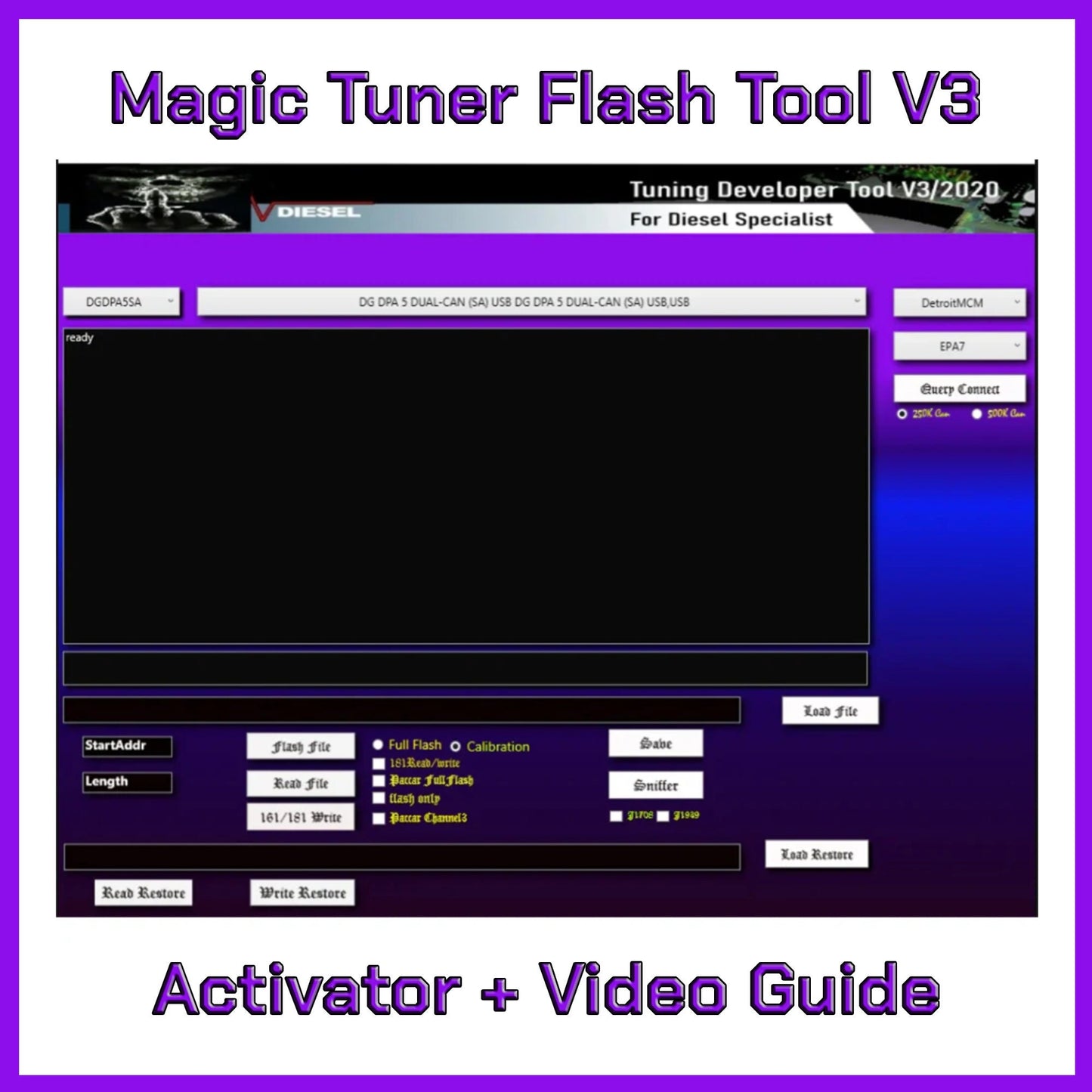 Magic Tuner V3 Flash Tool Software Can Flash Blocks Through The Diagnostic