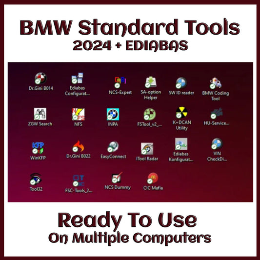Bmw Standard Tools 2024 & Ediabas Ready To Use On Multiple Computers