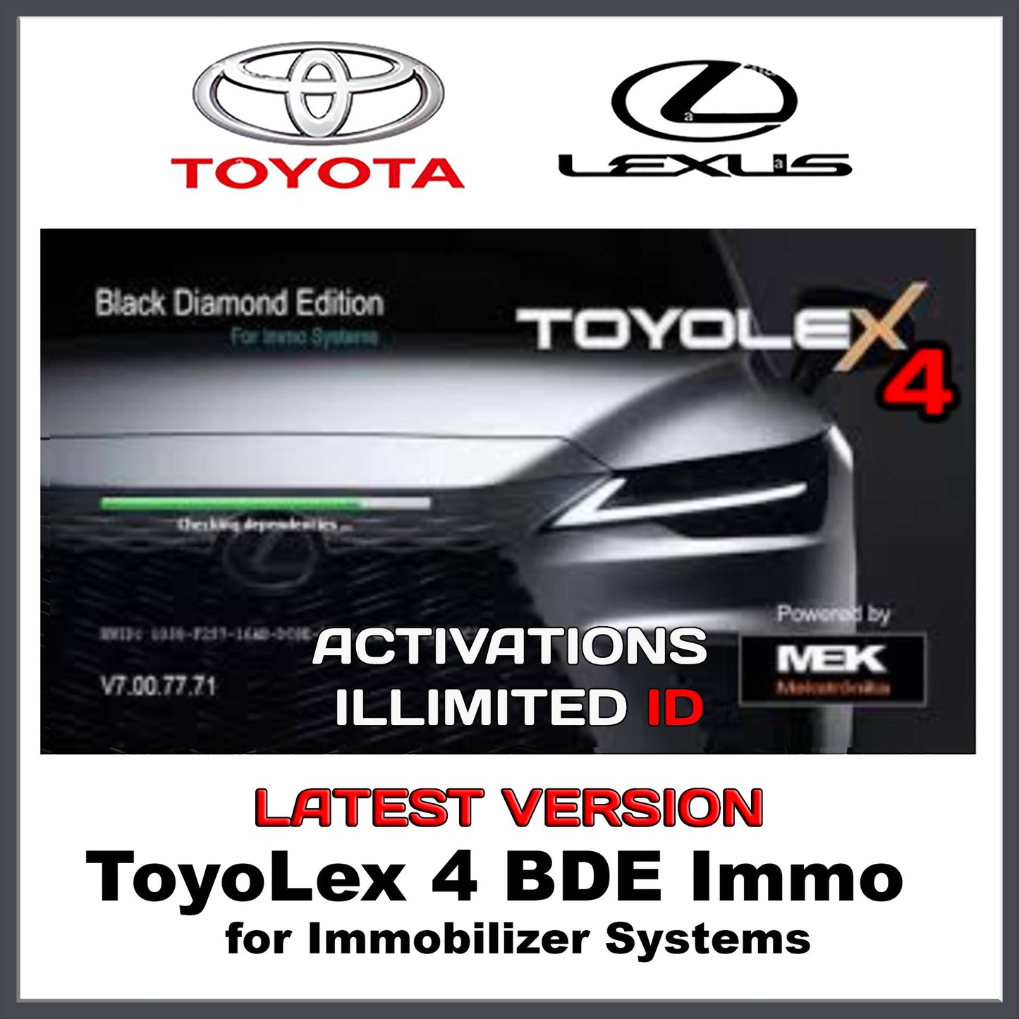 Toyolex 4 Last Software Disable & Enable Immobilizer Systems For Toyota Lexus Install On Multiple Computers