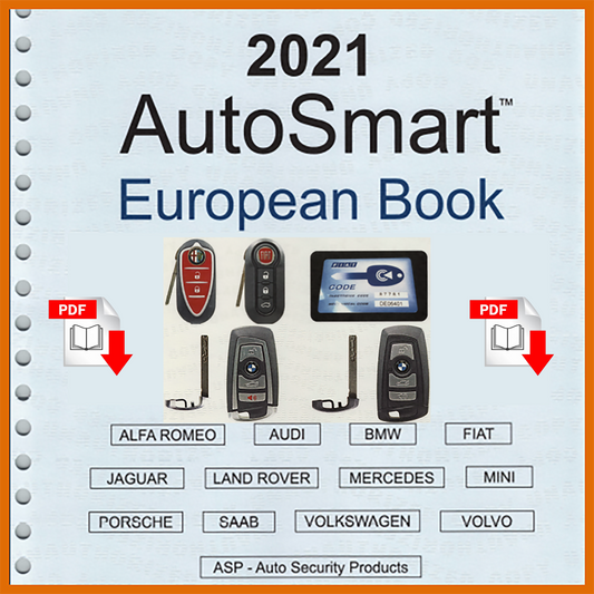 2021 AutoSmart Cars European Book Documents Instructions For Programming And Working With The Latest Intelligent Key System