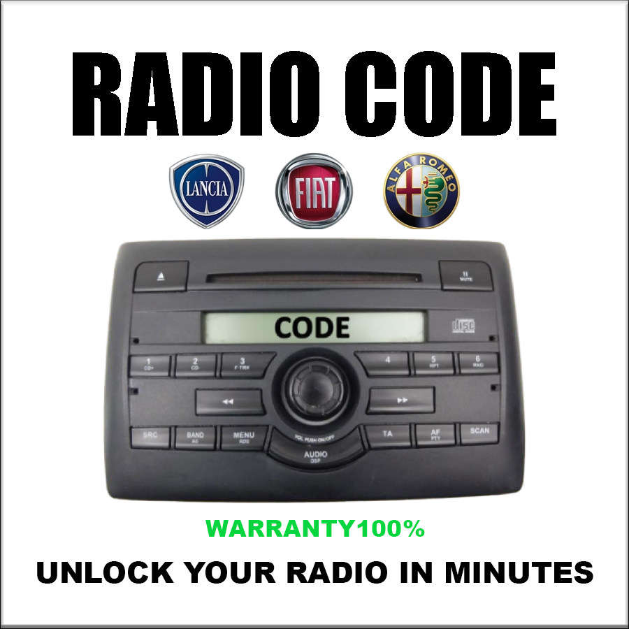 Radio Codes Fiat Alfa Lancia Unlock Stereo Models Blaupunkt Visteon Continental Bosch Pincode Service