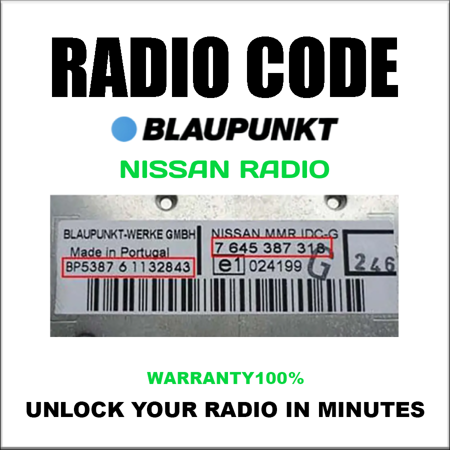 Blaupunkt Radio Codes Unlock Stereo Cars Ford Nissan Bmw Opel Fiat Alfa Lancia Pin Service