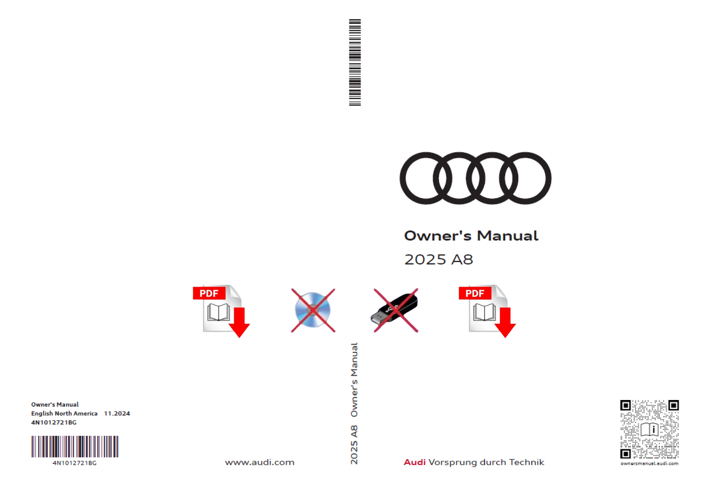 2025 Audi A8 Owner's Manual User Guide