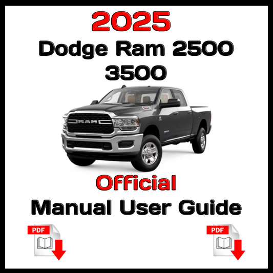 2025 Dodge Ram 2500 3500 Official Manual User Guide