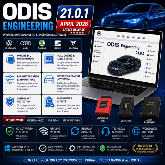 ODIS Engineering 21.0.1 (2026) | ECU Flashing, Long Coding & Parameterization