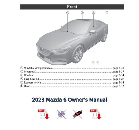 2023 Mazda 6 Owner's Manual User Guide