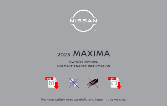 2023 Nissan Maxima Owner's Manual User Guide