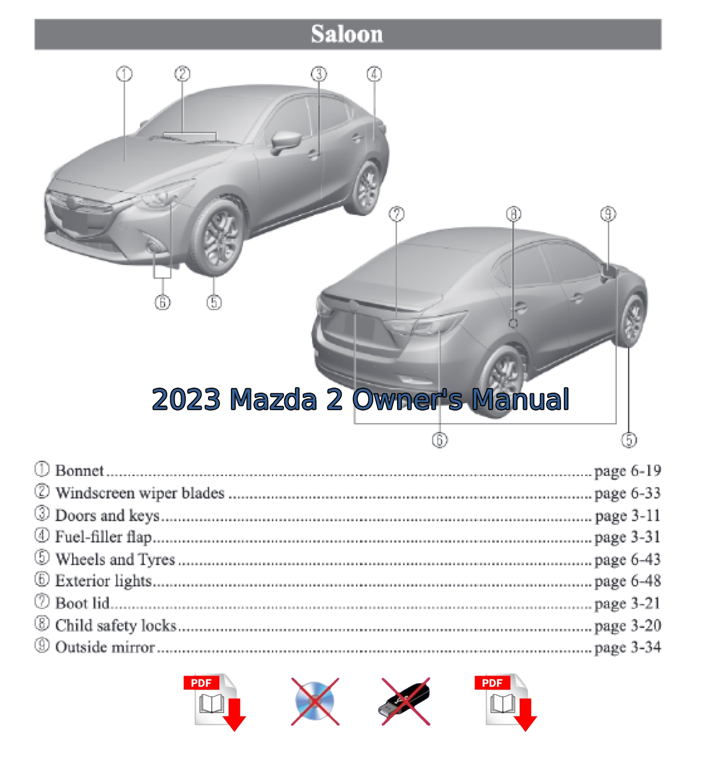 2023 Mazda 2 Owner's Manual User Guide