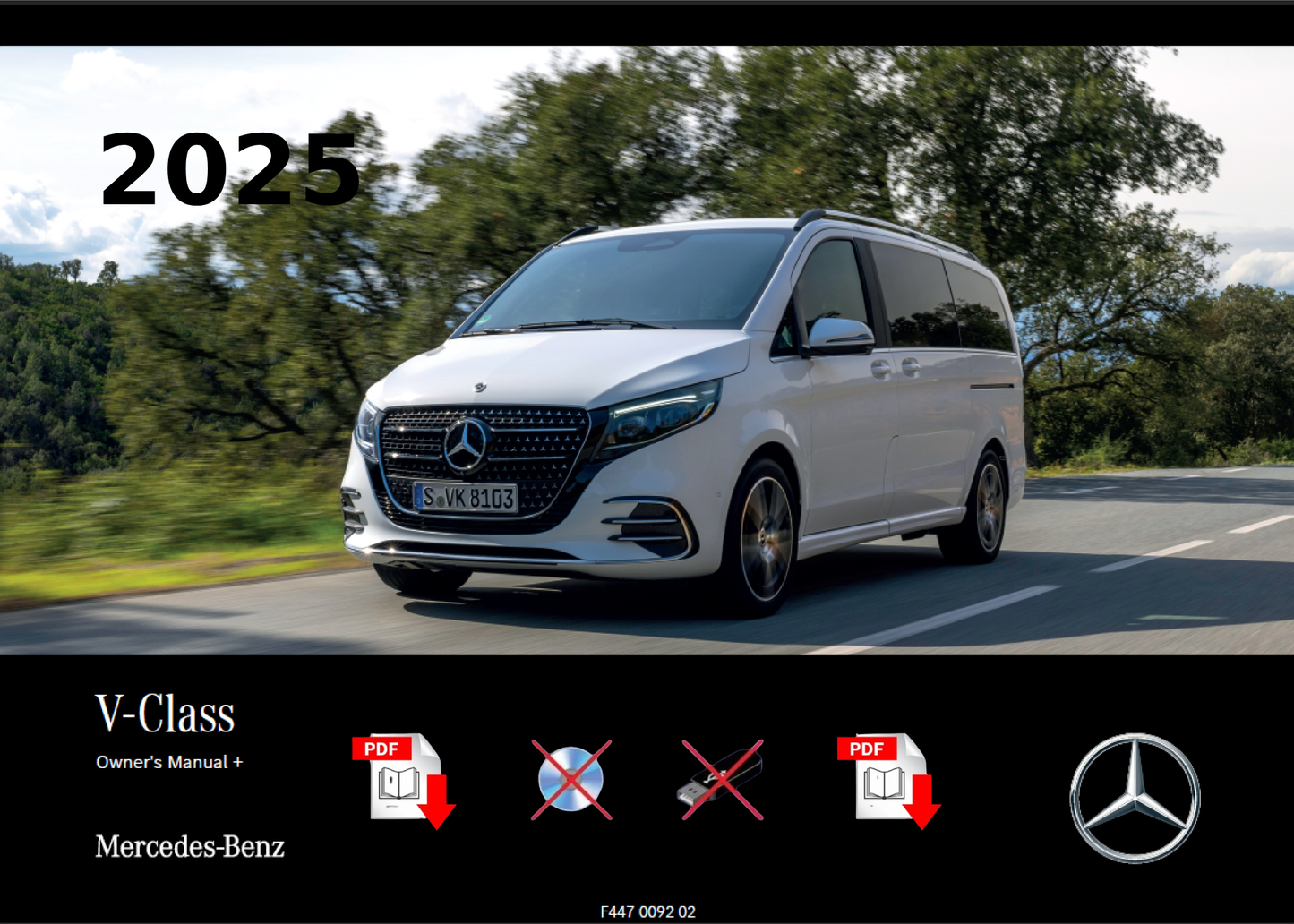 2025 Mercedes V-Class MPV Owner's Manual User Guide