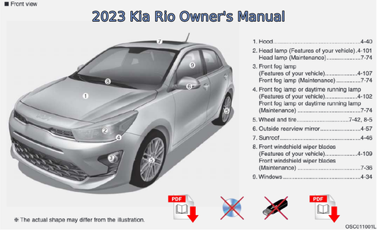 2023 Kia Rio Owner's Manual User Guide