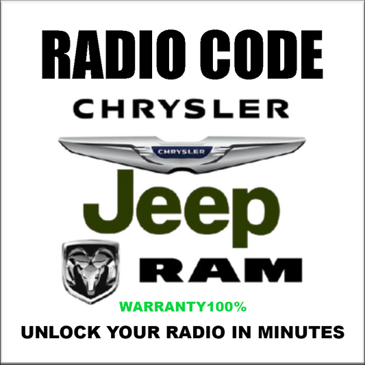 Unlock Jeep Radio Codes Anti-Theft Chrysler Dodge Ram Stereo Car Series T00am T00be Tm9 T19qn TVPQN Pincode Service