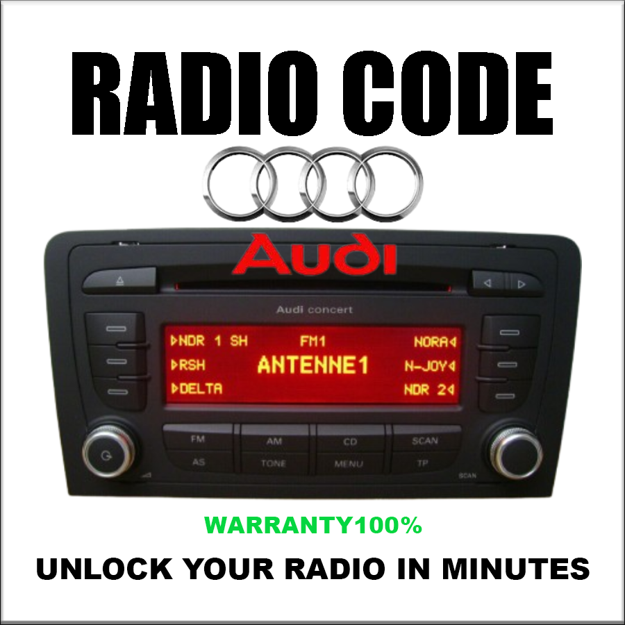 Unlock Radio Codes Audi Stereo Decoding Series Concert III Pincode Safe Fast Service