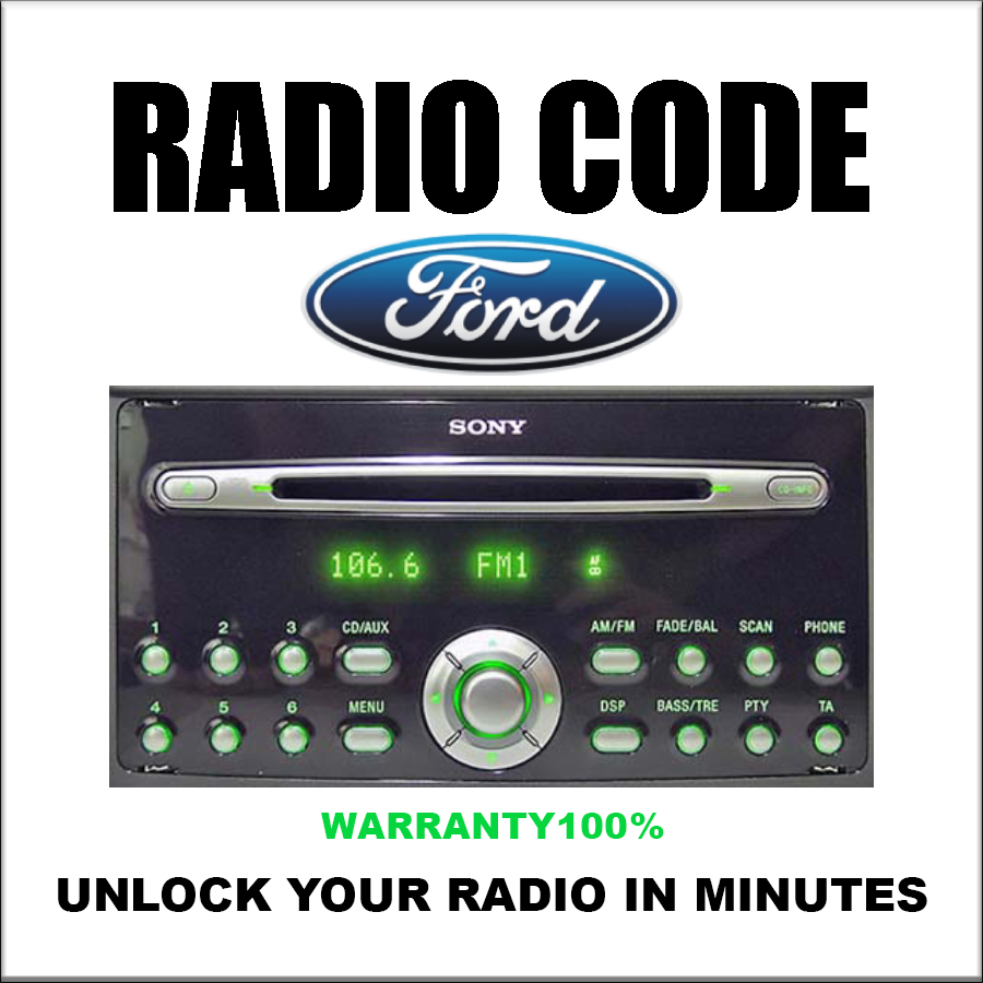 Unlock Ford Radio Codes Stereo Pincode Using Serial Number Series M V Bp Or 815 C7 Fast Service