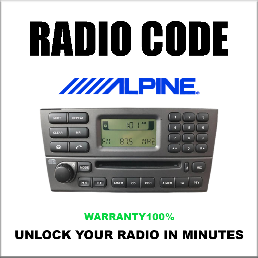 Alpine Radio Code & Unlock Radios Chrysler Jeep ,Mercedes,Jaguar And Honda Stereo Pincode Solution Service