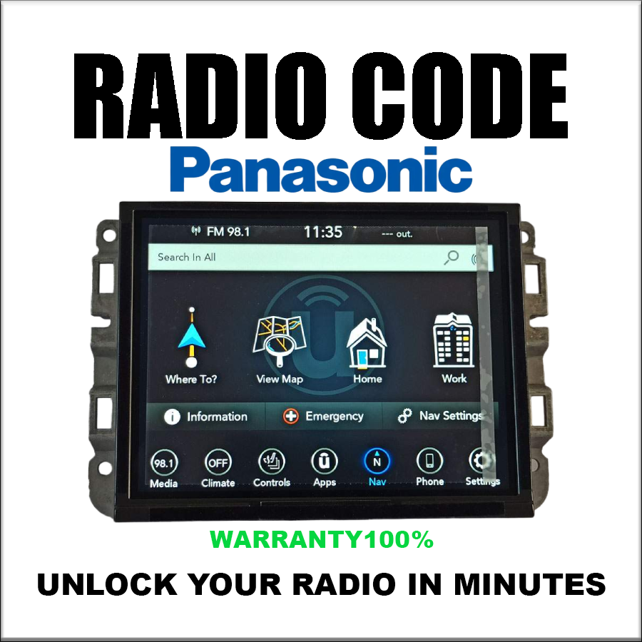 Jeep Dodge Panasonic Radio Code Chrysler Ram Models UAQ UAS Stereo Pincode Service