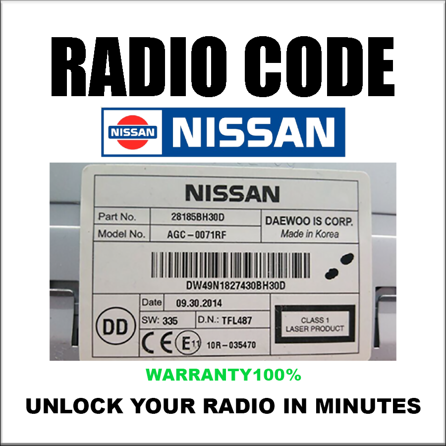 Nissan Radio Codes Connect Daewoo Clarion Blaupunkt Unlock Stereo Pin Service