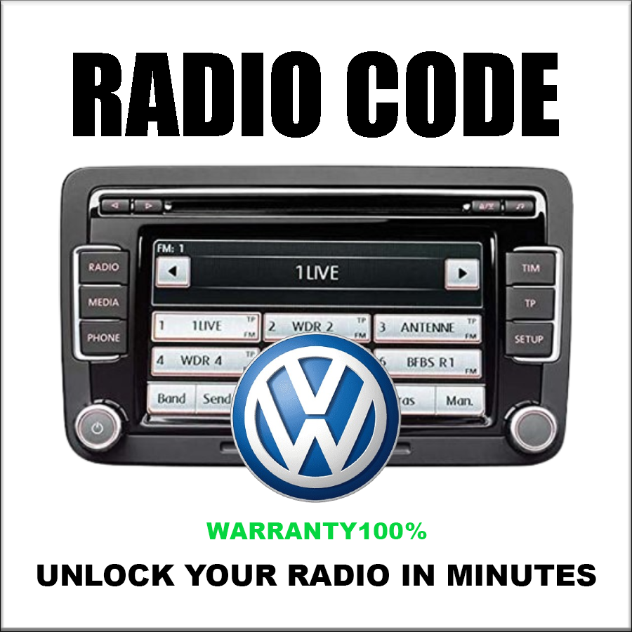 Unlock Radio Codes Vw Stereo Decoding Series Rns510 Codes Safe Rcd210 Fast Service