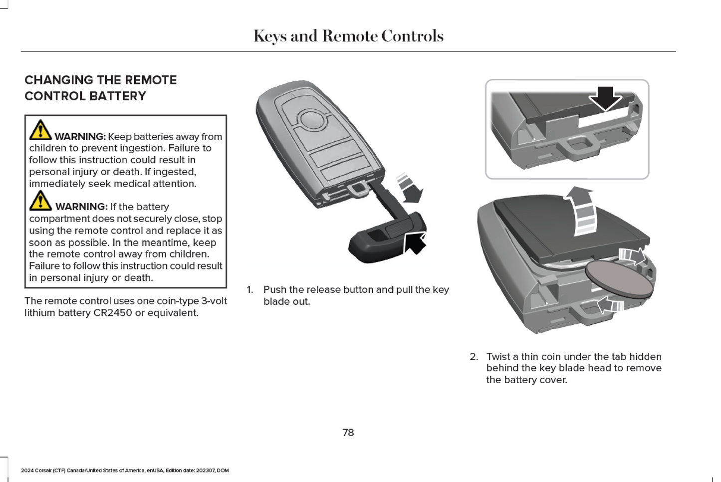 2024 Lincoln Corsair Official Manual User Guide