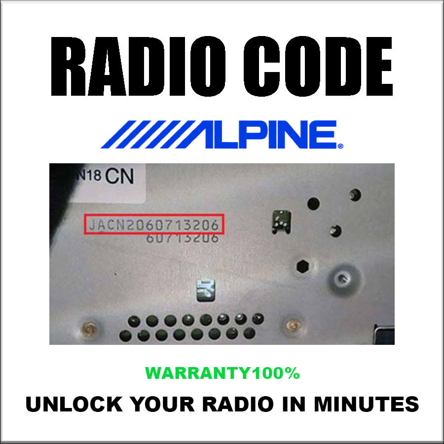 Alpine Radio Code & Unlock Radios Chrysler Jeep ,Mercedes,Jaguar And Honda Stereo Pincode Solution Service