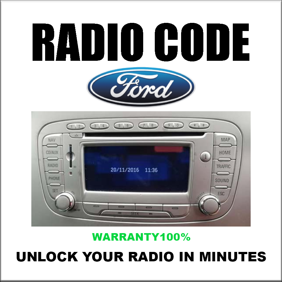 Unlock Ford Radio Codes Stereo Pincode Using Serial Number Series M V Bp Or 815 C7 Fast Service