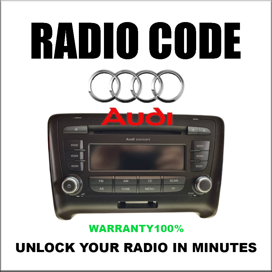 Unlock Radio Codes Audi Stereo Decoding Series Concert III Pincode Safe Fast Service